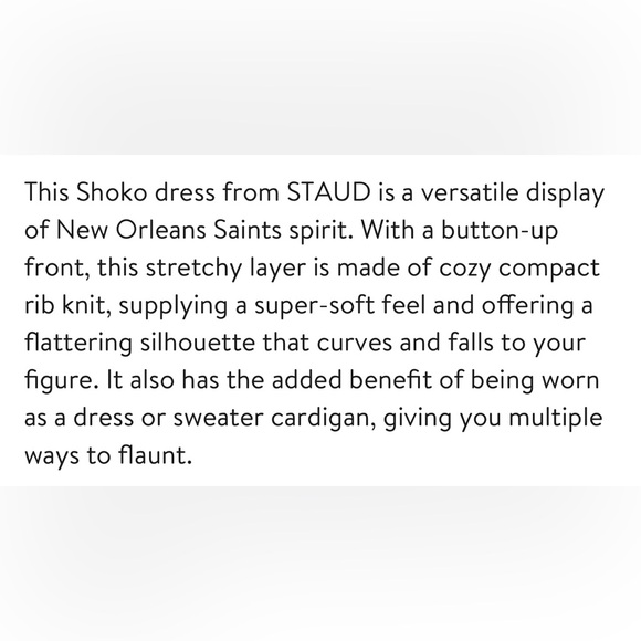 STAUD Women's New Orleans Saints Dress - Picture 10 of 13